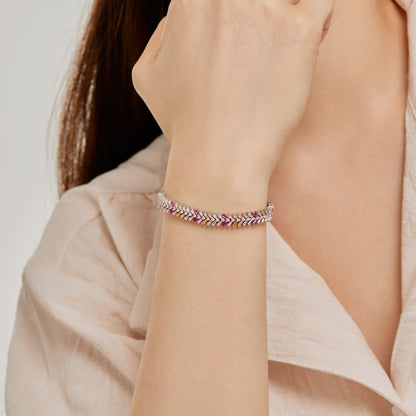 [CiCi]Dainty Radiant Emerald Cut Daily Bracelet