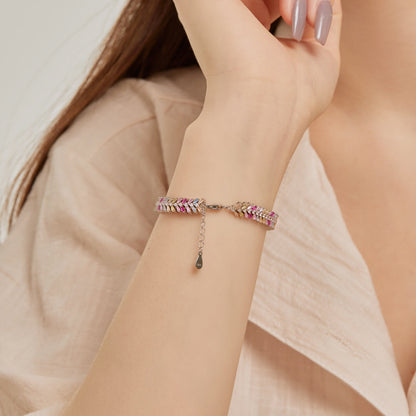 [CiCi]Dainty Radiant Emerald Cut Daily Bracelet