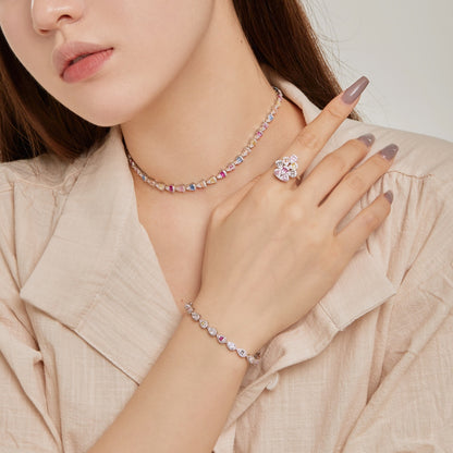 [CiCi]0.25 Carat Radiant Water Drop Shape Daily Bracelet