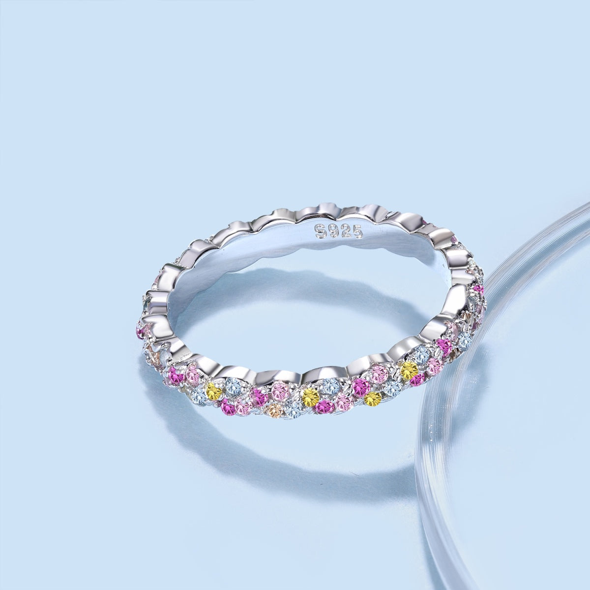 [CiCi]Dainty Ebullient Round Cut Daily Ring