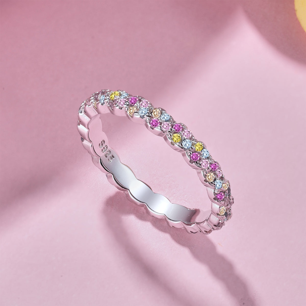[CiCi]Dainty Ebullient Round Cut Daily Ring
