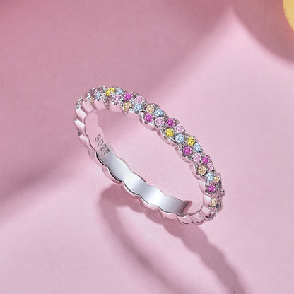 [CiCi]Dainty Ebullient Round Cut Daily Ring