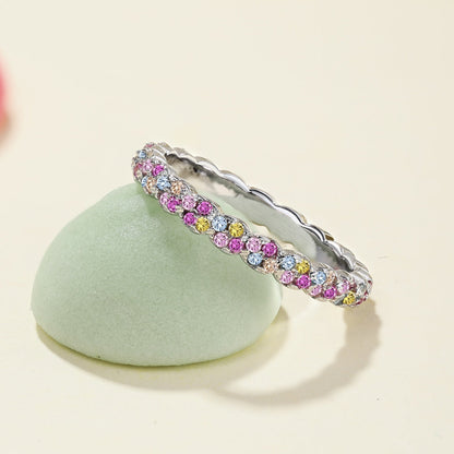 [CiCi]Dainty Ebullient Round Cut Daily Ring