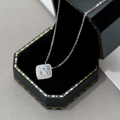 [CiCi]Sparkling Asscher Cut Necklace