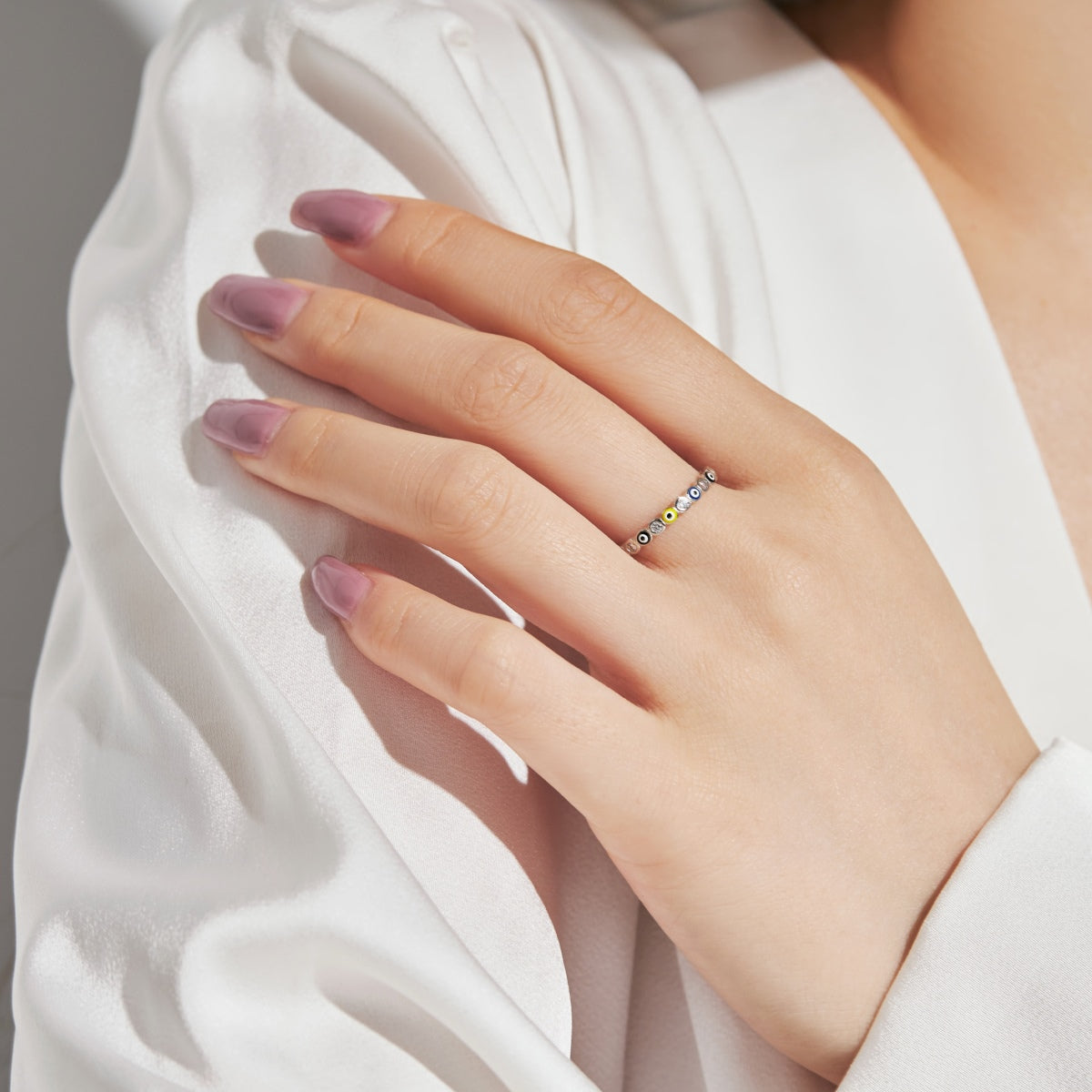 [CiCi]Sparkling Vibrant Round Shape Daily Ring