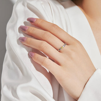 [CiCi]Sparkling Vibrant Round Shape Daily Ring