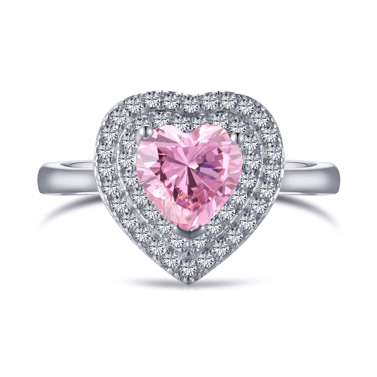 [CiCi]Delicate Ebullient Heart Shape Wedding Ring