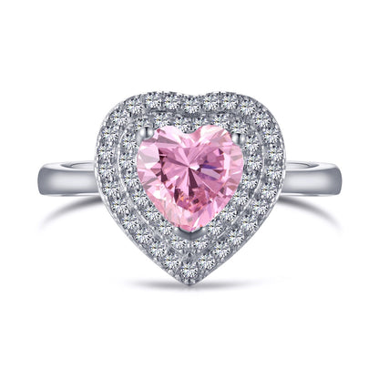 [CiCi]Delicate Ebullient Heart Shape Wedding Ring