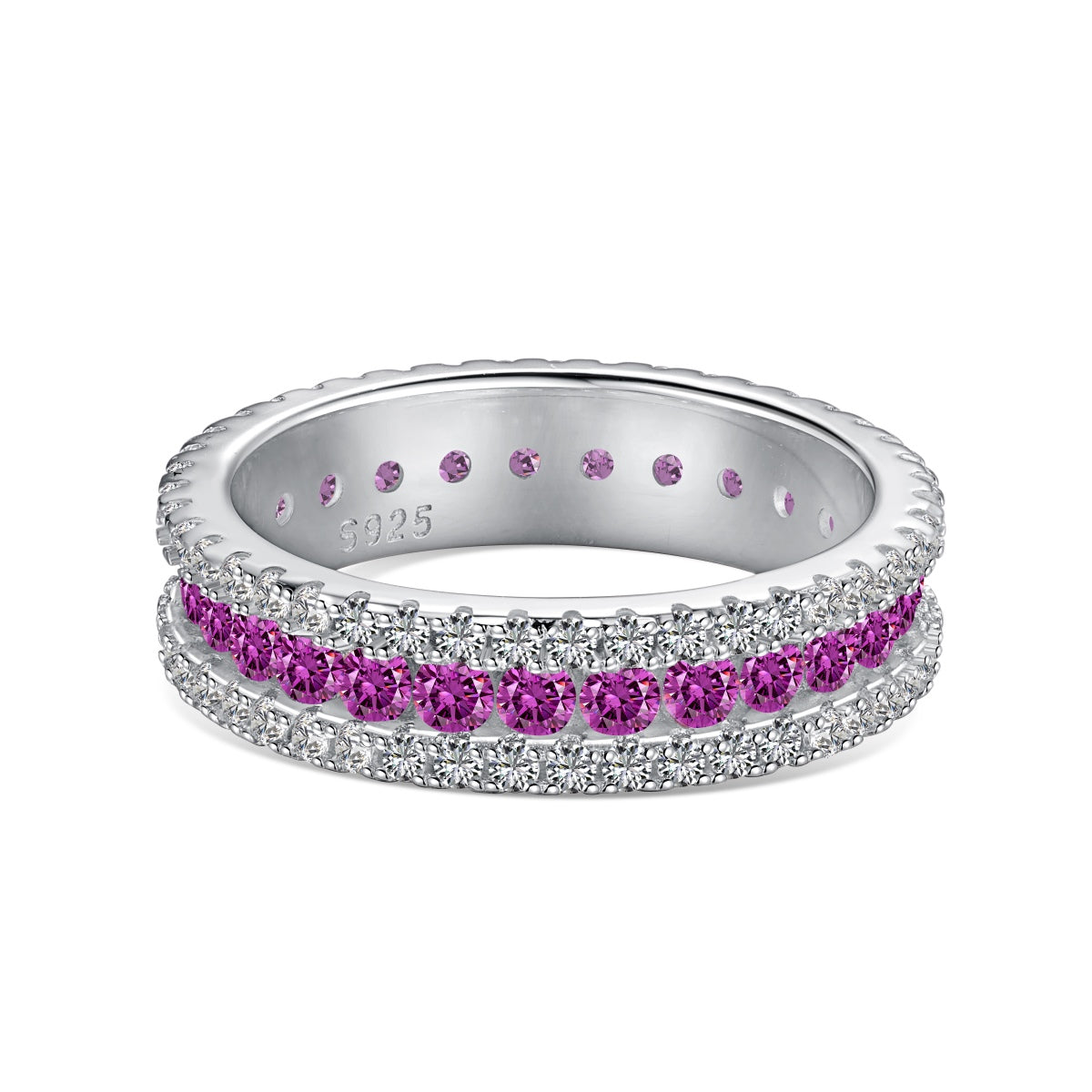 [CiCi]Delicate Colorful Round Cut Daily Ring