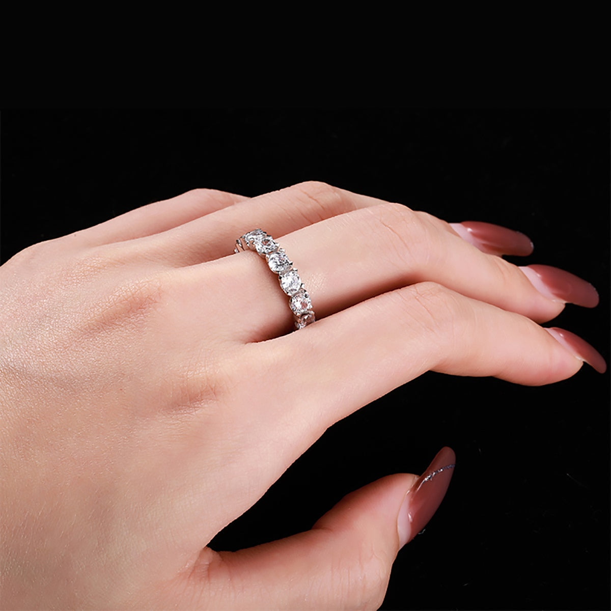 [CiCi]Eternity Round Cut Tennis Ring