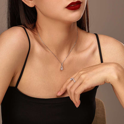 [CiCi]Delicate Water Drop Shape Fashion Necklace
