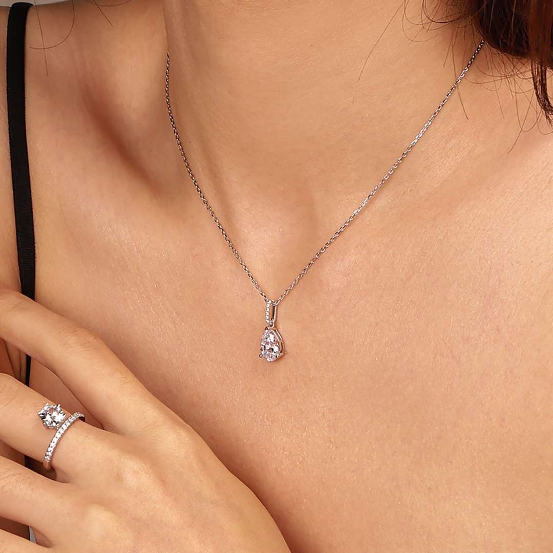 [CiCi]Delicate Water Drop Shape Fashion Necklace