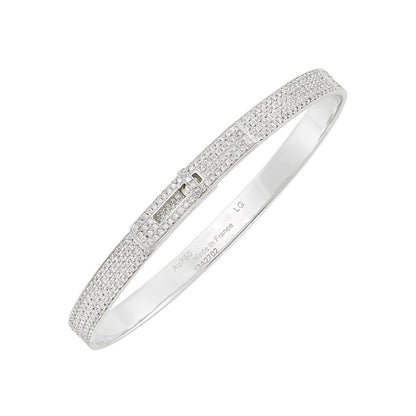 [CiCi]HM KELLY BRACELET IN SILVER AND FULL PAVE DIAMOND
