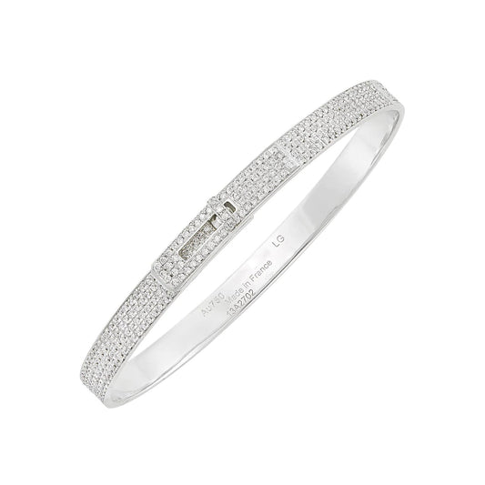 [CiCi]HM KELLY BRACELET IN SILVER AND FULL PAVE DIAMOND