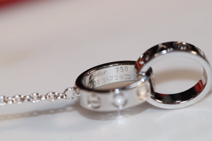 [CiCi]LOVE NECKLACE PINK GOLD AND SILVER
