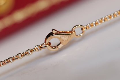 [CiCi]LOVE NECKLACE PINK GOLD AND SILVER