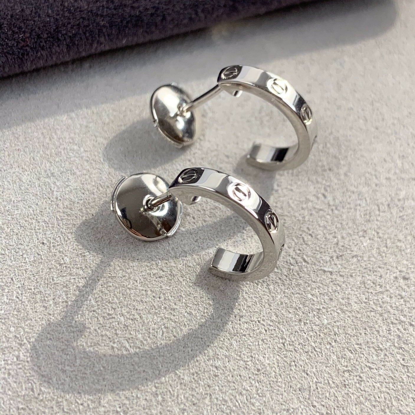 [CiCi]LOVE EARRINGS 2.65MM SILVER
