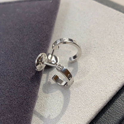 [CiCi]LOVE EARRINGS 2.65MM SILVER