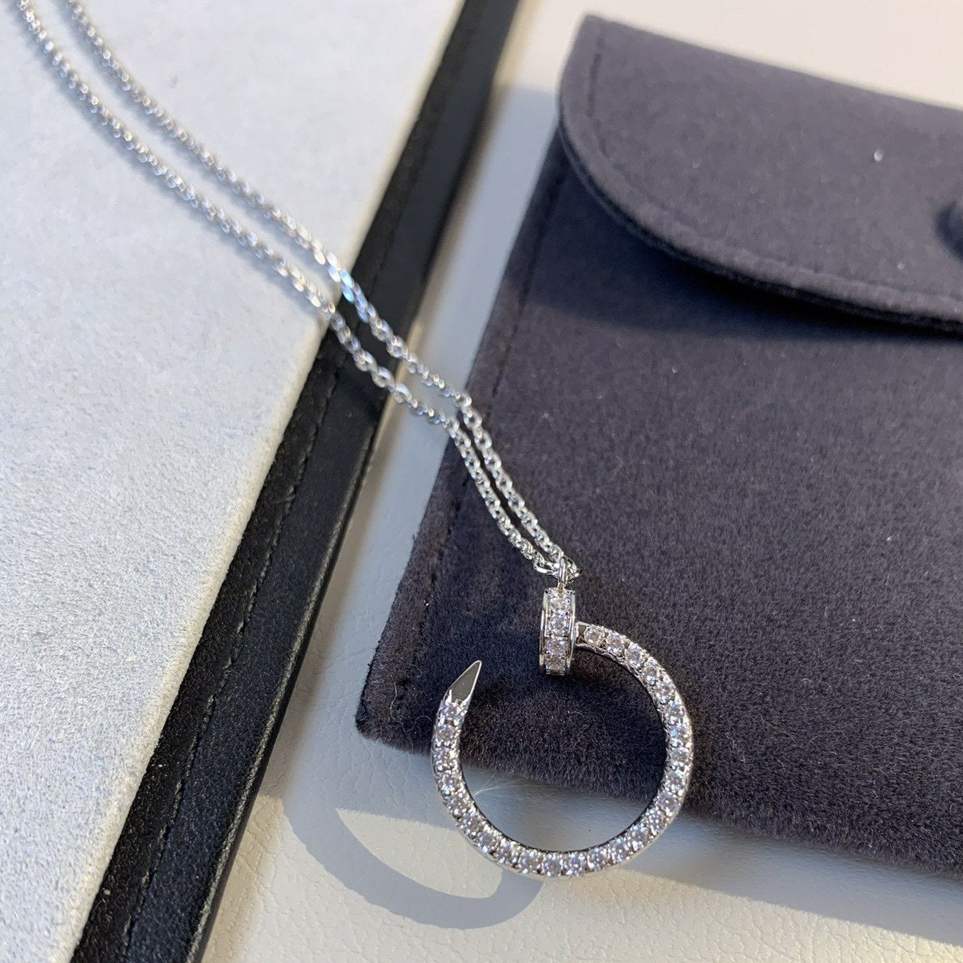 [CiCi]JUSTE NECKLACE SILVER DIAMONDS