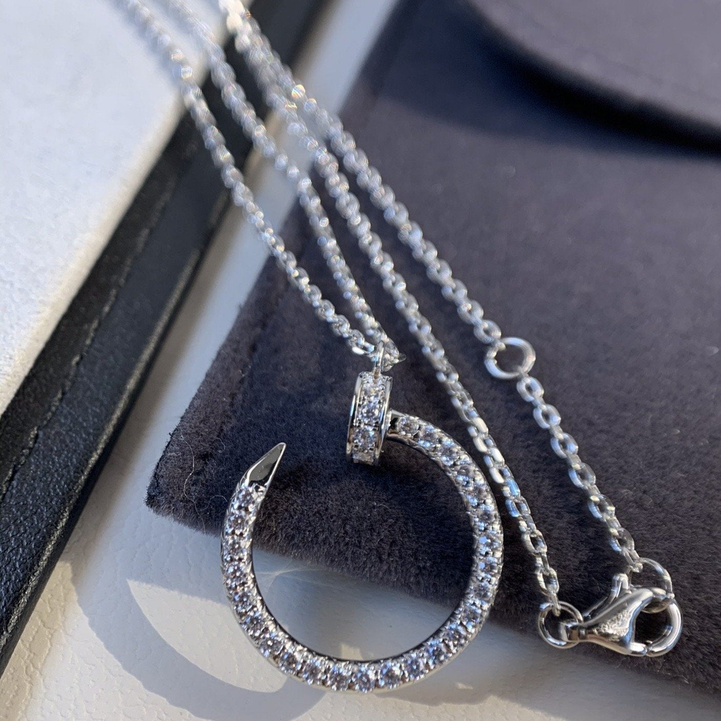 [CiCi]JUSTE NECKLACE SILVER DIAMONDS