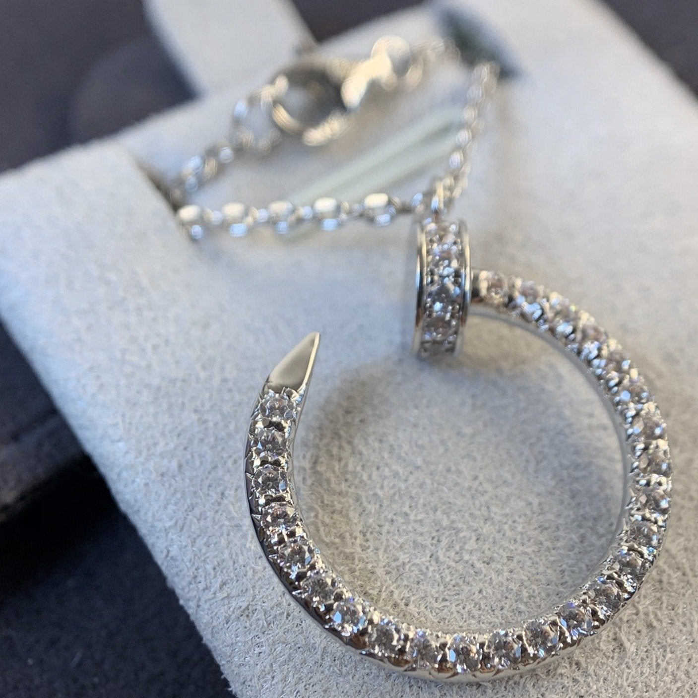 [CiCi]JUSTE NECKLACE SILVER DIAMONDS