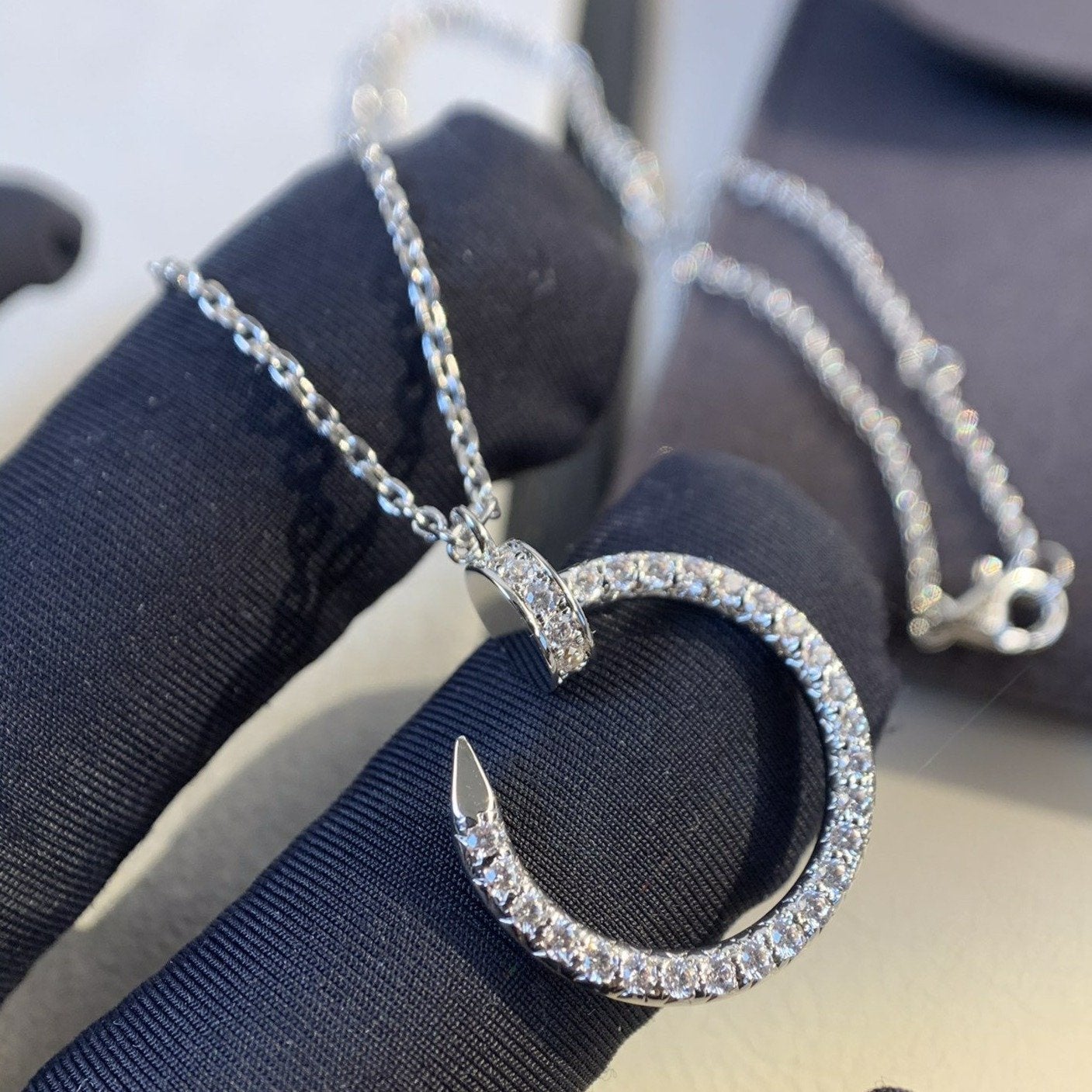 [CiCi]JUSTE NECKLACE SILVER DIAMONDS