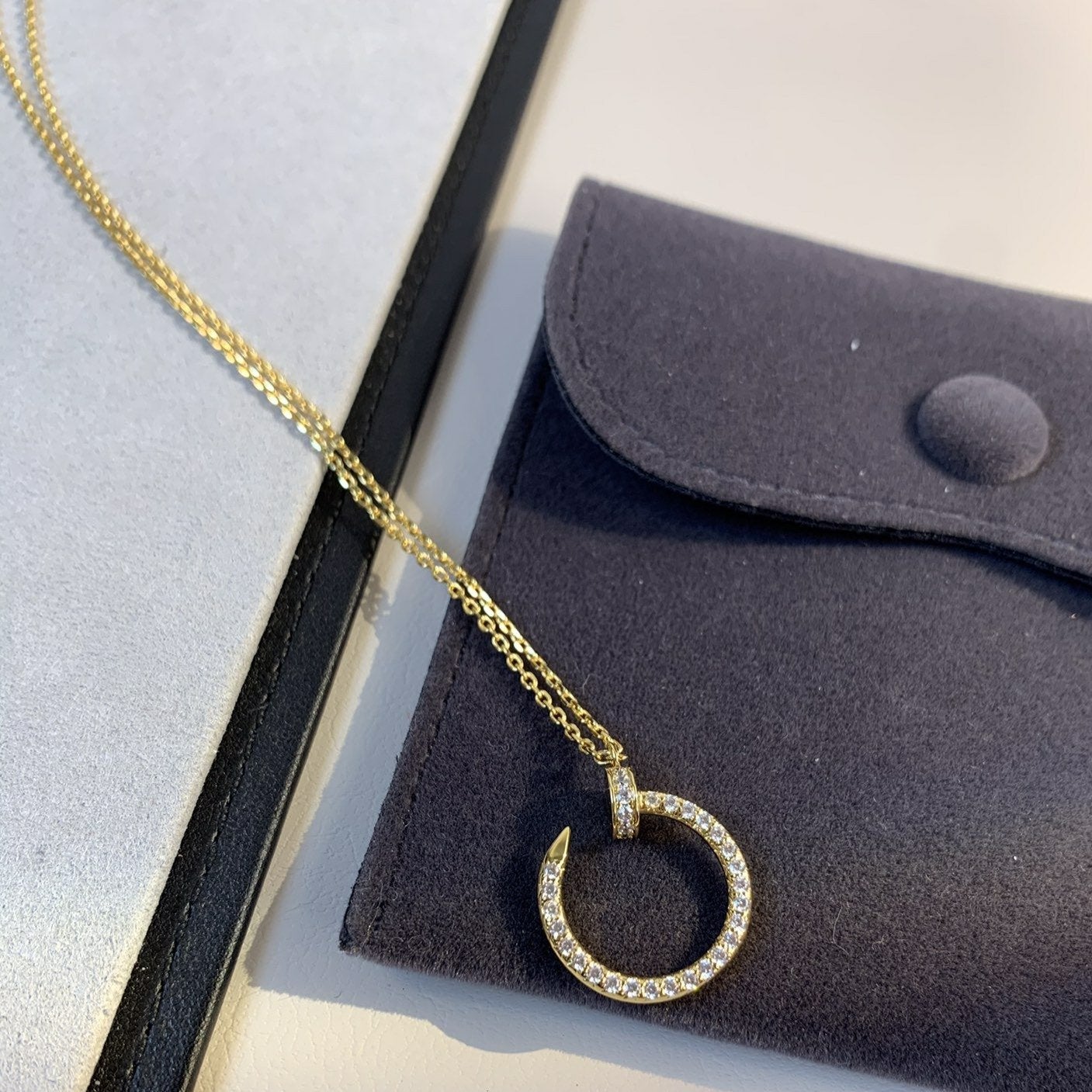 [CiCi]JUSTE NECKLACE GOLD DIAMONDS