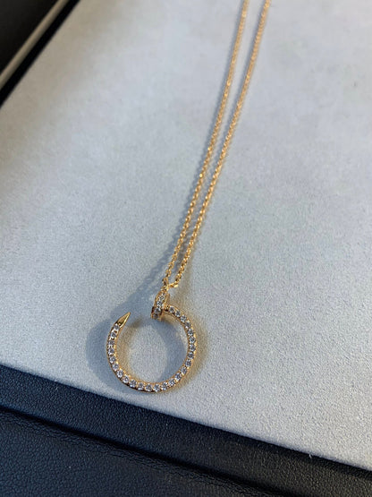 [CiCi]JUSTE NECKLACE PINK GOLD DIAMONDS