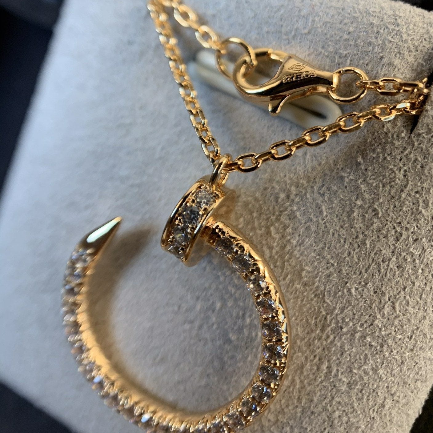 [CiCi]JUSTE NECKLACE PINK GOLD DIAMONDS