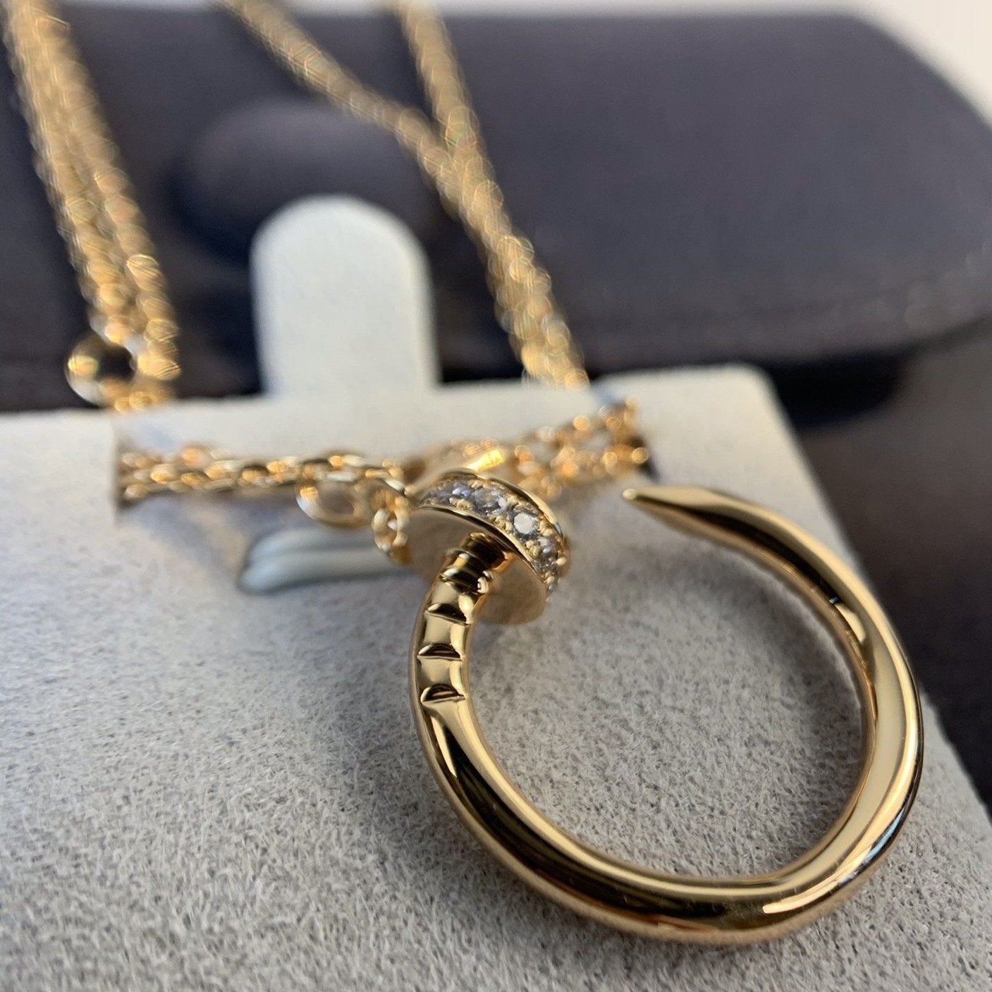 [CiCi]JUSTE NECKLACE PINK GOLD DIAMONDS