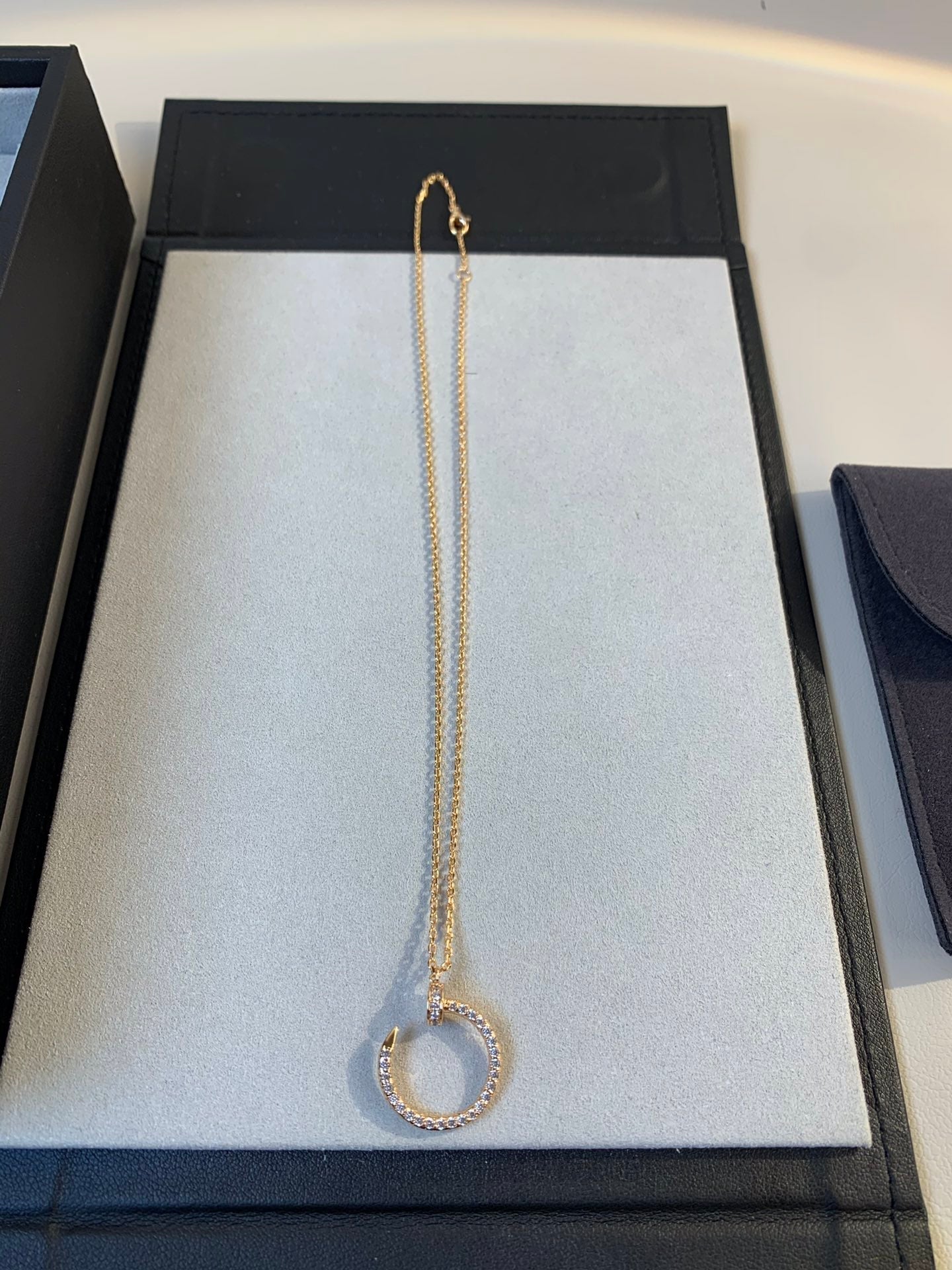 [CiCi]JUSTE NECKLACE PINK GOLD DIAMONDS