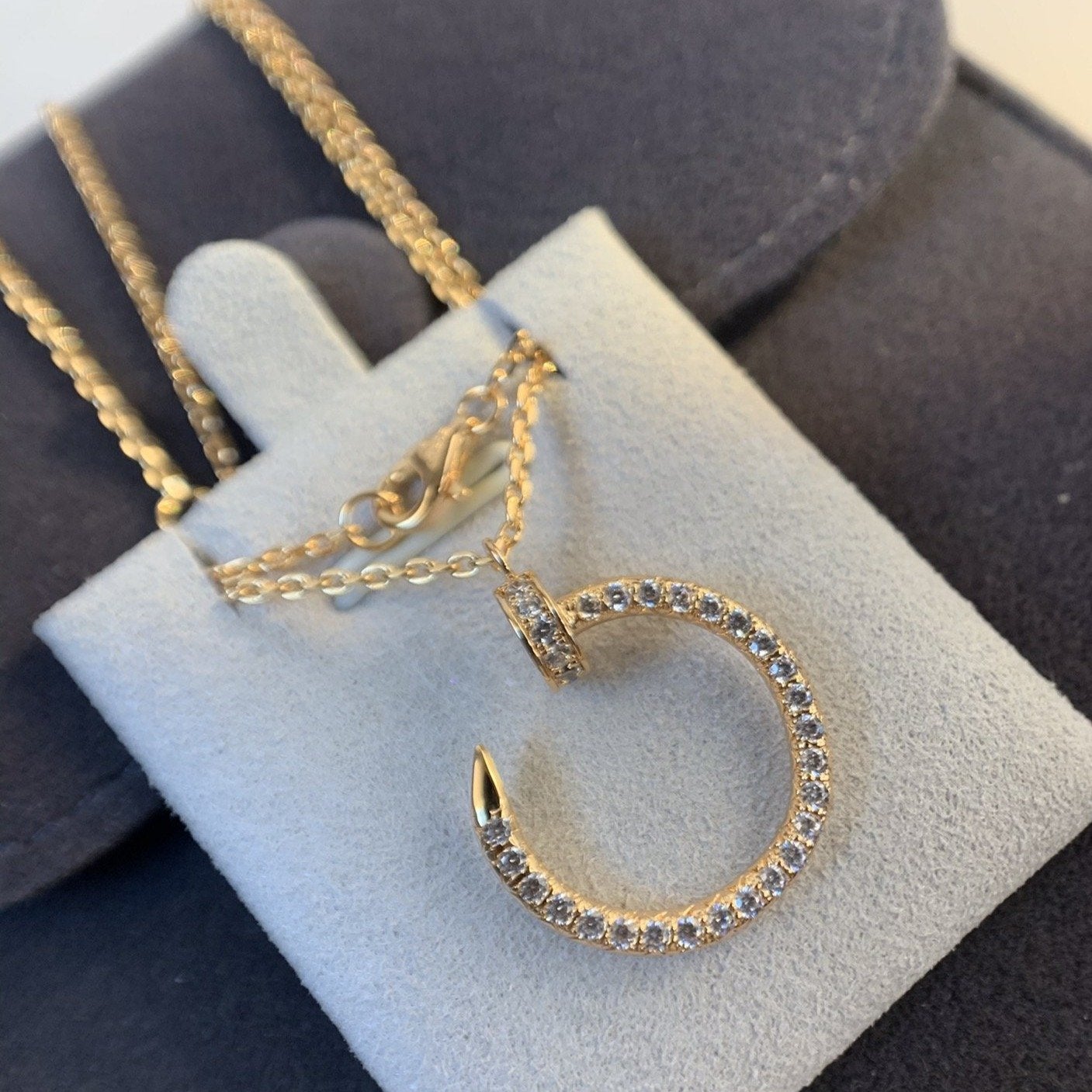 [CiCi]JUSTE NECKLACE PINK GOLD DIAMONDS