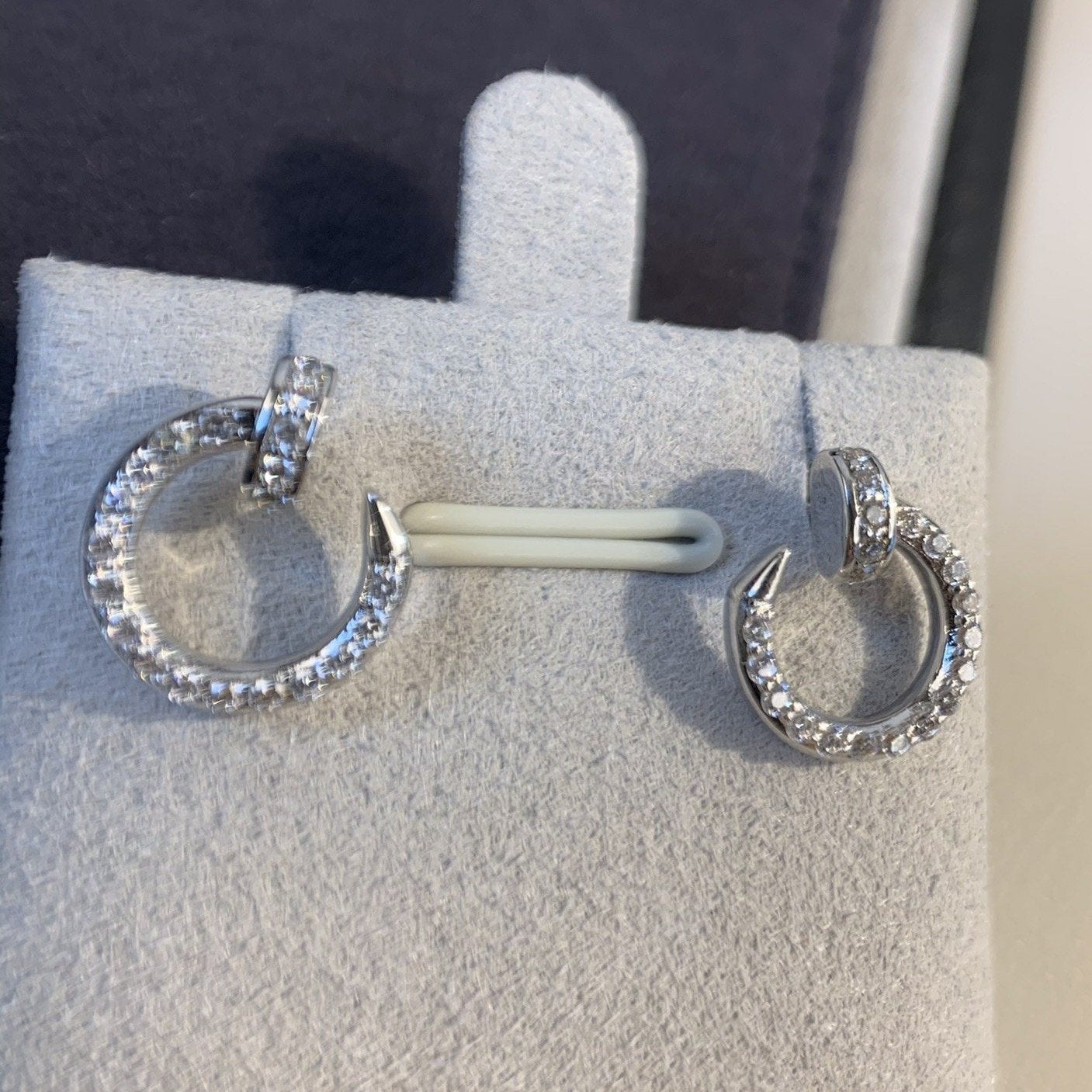 [CiCi]JUSTE EARRINGS SILVER DIAMONDS