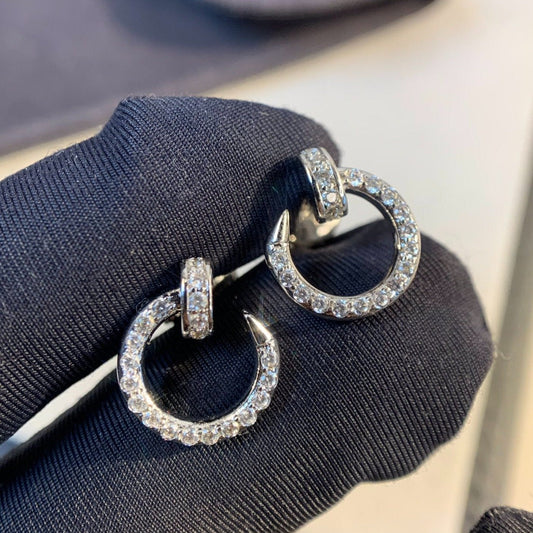 [CiCi]JUSTE EARRINGS SILVER DIAMONDS