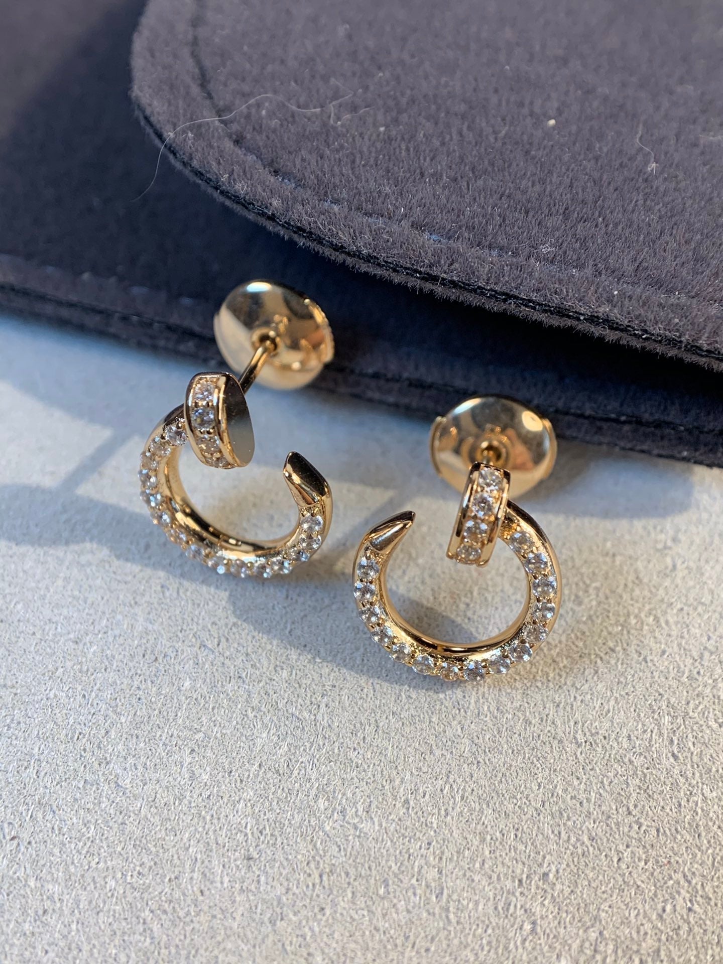 [CiCi]JUSTE EARRINGS GOLD DIAMONDS