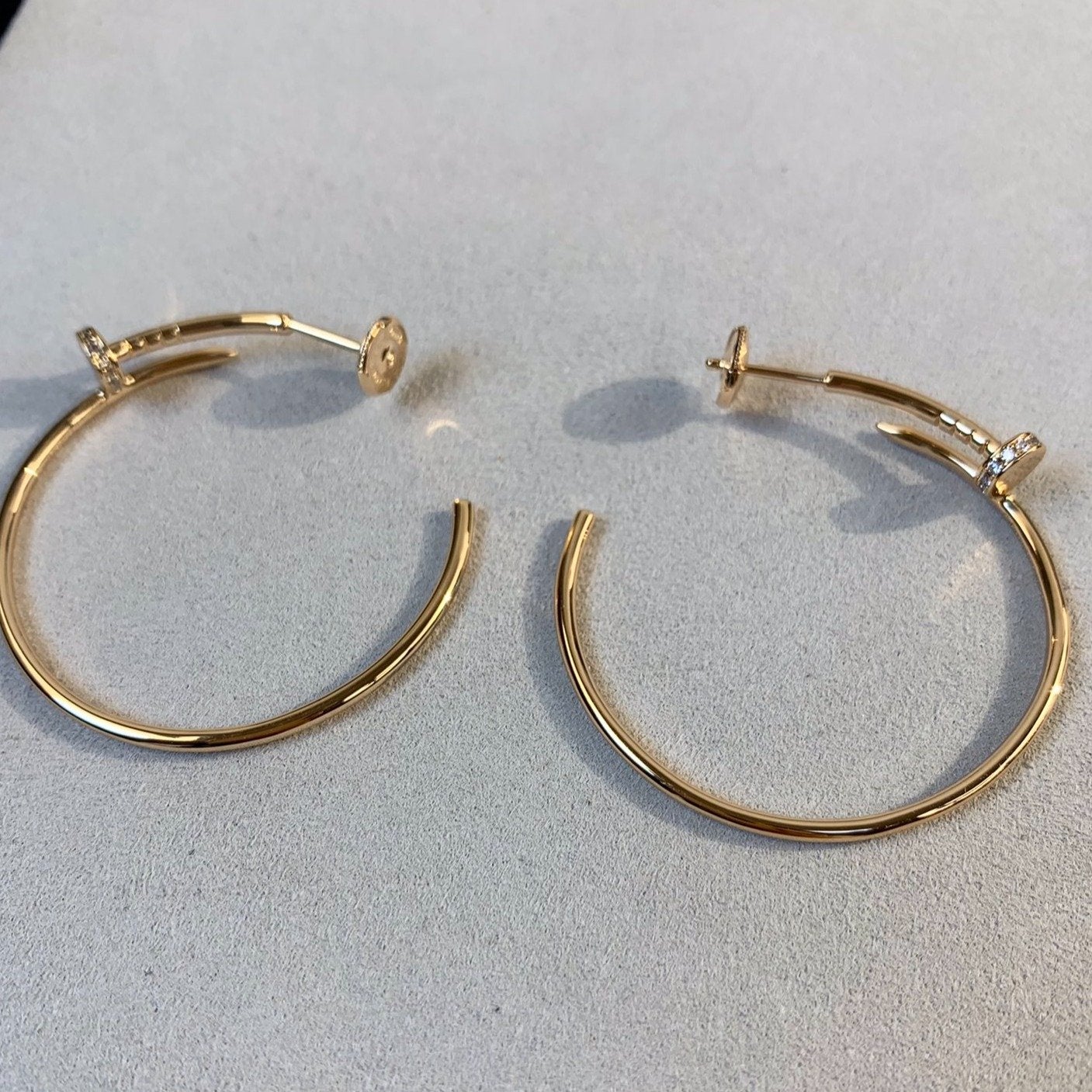[CiCi]JUSTE EARRINGS GOLD DIAMONDS 1.8MM