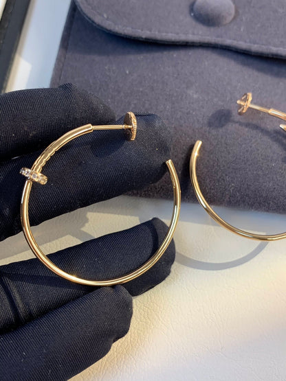 [CiCi]JUSTE EARRINGS GOLD DIAMONDS 1.8MM