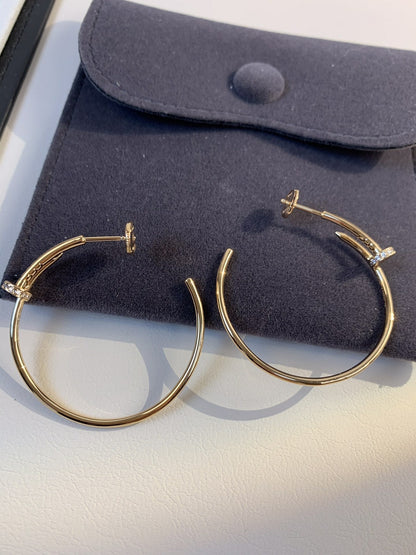 [CiCi]JUSTE EARRINGS GOLD DIAMONDS 1.8MM