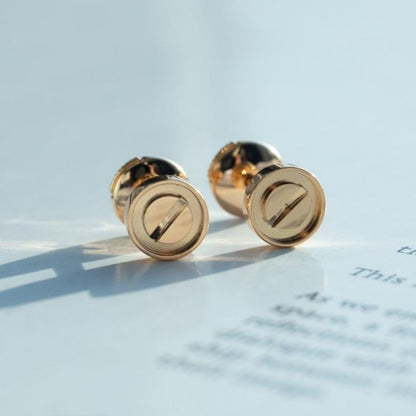 [CiCi]LOVE EARRINGS PINK GOLD 10MM