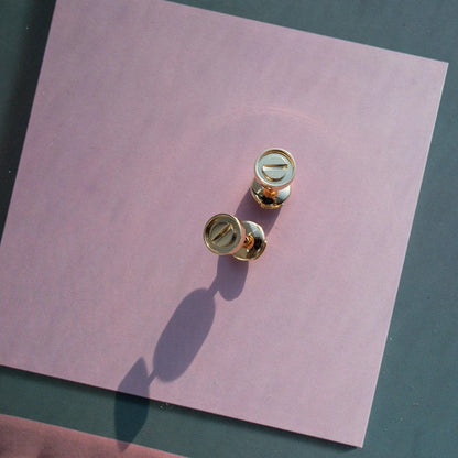 [CiCi]LOVE EARRINGS PINK GOLD 10MM