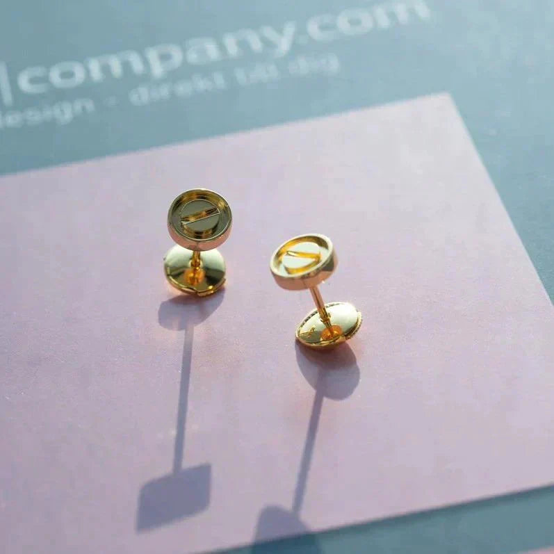 [CiCi]LOVE EARRINGS GOLD 10MM