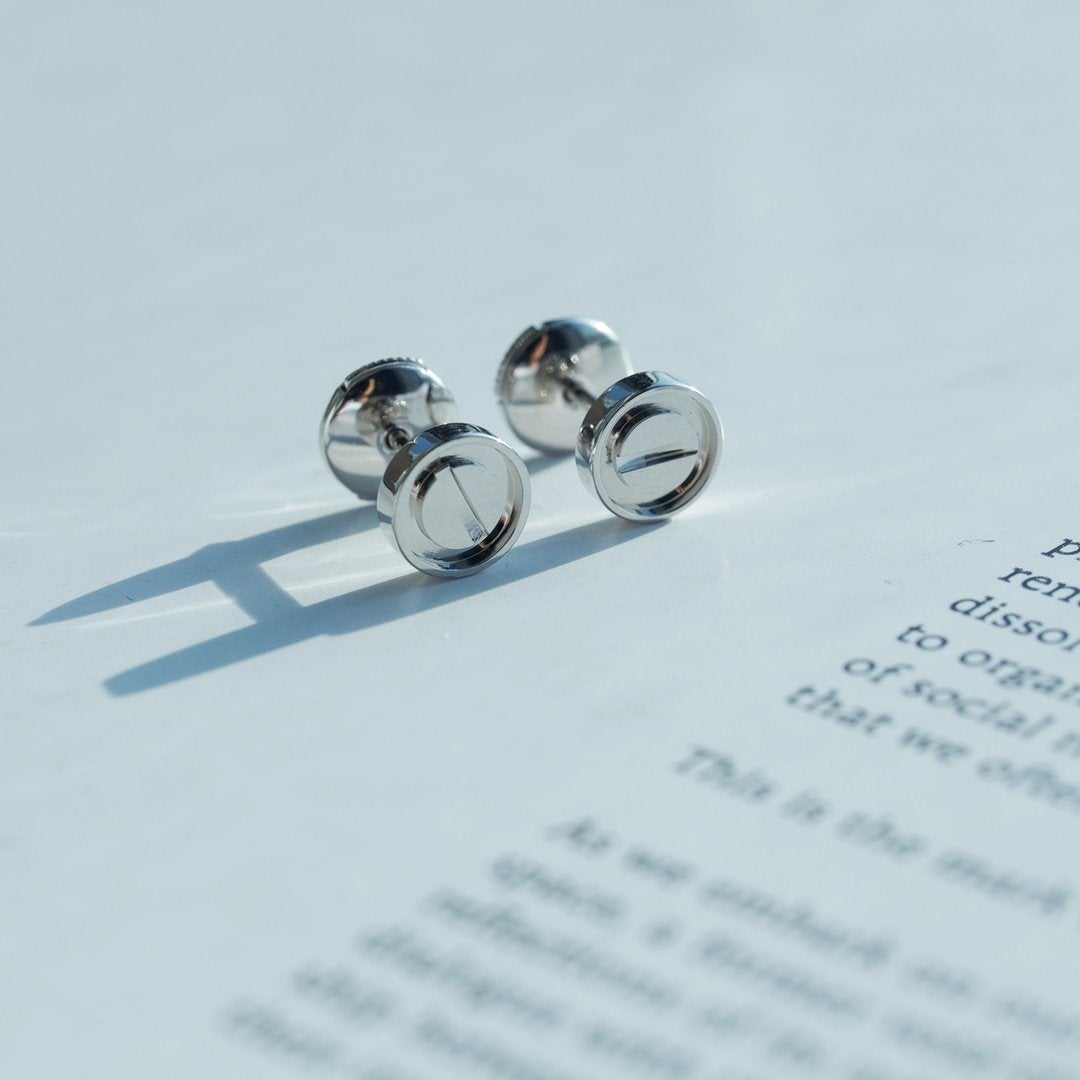 [CiCi]LOVE EARRINGS SILVER 10MM