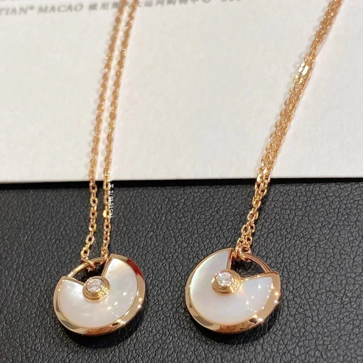 [CiCi]AMULETTE ROSE GOLD MOP NECKLACE
