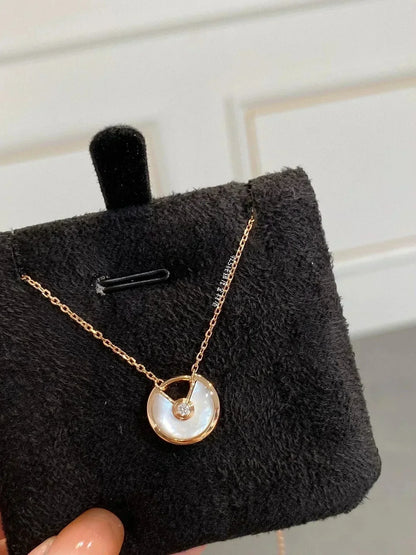 [CiCi]AMULETTE ROSE GOLD MOP NECKLACE