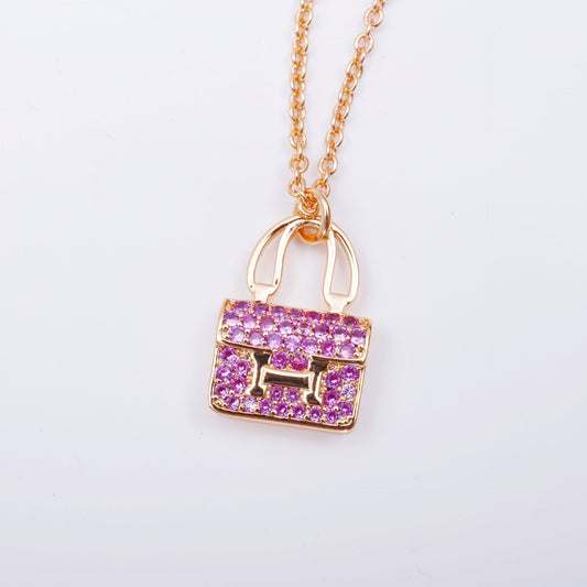 [CiCi]CONSTANCE PEDANT PURPLE DIAMOND NECKLACE