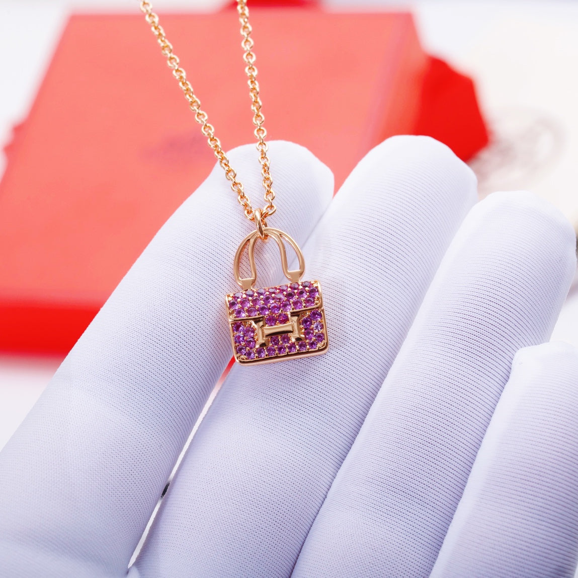 [CiCi]CONSTANCE PEDANT PURPLE DIAMOND NECKLACE