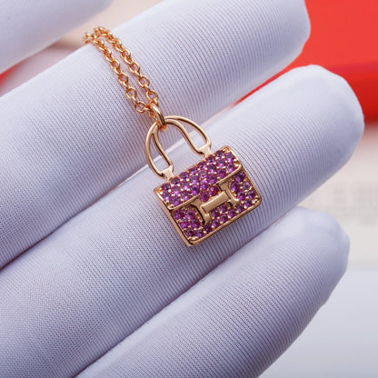 [CiCi]CONSTANCE PEDANT PURPLE DIAMOND NECKLACE