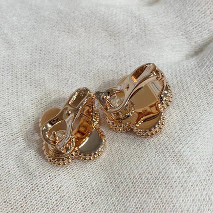 [CiCi]CLOVER MEDIUM 1 MOTIFS CARNELIAN  DIAMOND earrings