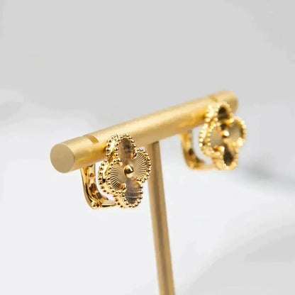 [CiCi]CLOVER MEDIUM 1 MOTIFS LASER EARRINGS