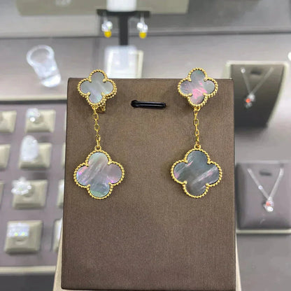 [CiCi]CLOVER 2 MOTIFS  EARRINGS (MULTIPLE CHOICESC